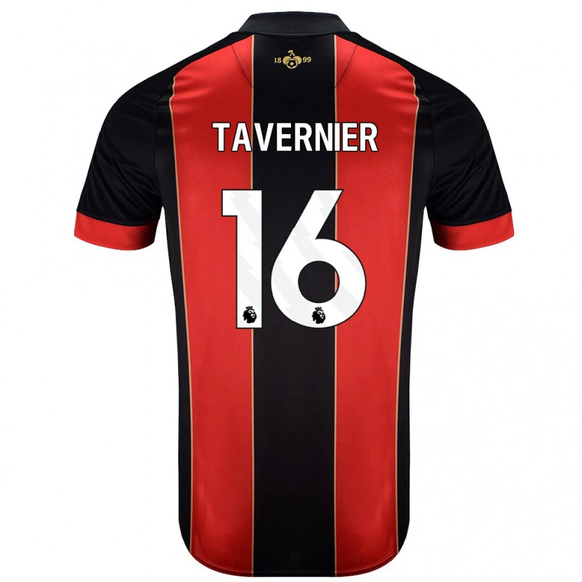 Danxen Herren Marcus Tavernier #16 Rot Schwarz Heimtrikot Trikot 2024/25 T-Shirt
