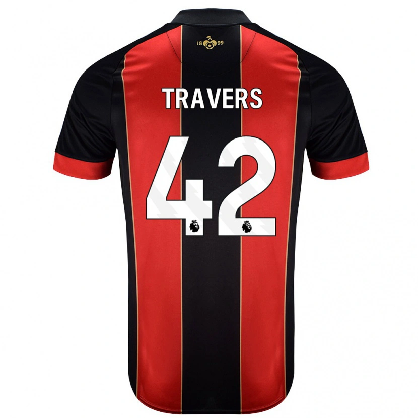 Danxen Herren Mark Travers #42 Rot Schwarz Heimtrikot Trikot 2024/25 T-Shirt