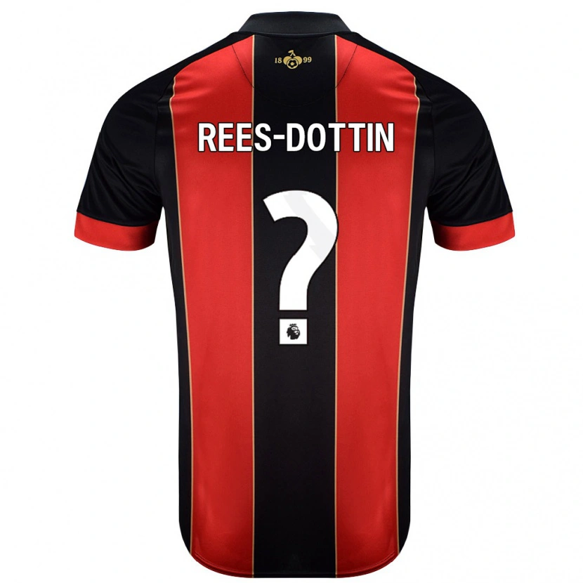 Danxen Herren Remy Rees-Dottin #0 Rot Schwarz Heimtrikot Trikot 2024/25 T-Shirt