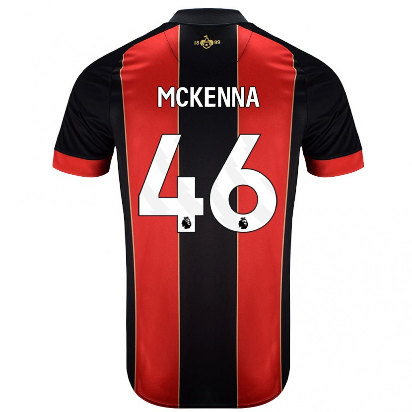 Danxen Herren Callan Mckenna #46 Rot Schwarz Heimtrikot Trikot 2024/25 T-Shirt