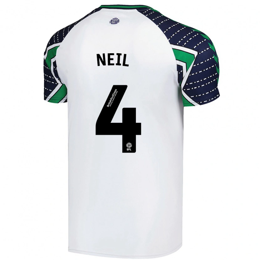 Danxen Herren Dan Neil #4 Weiß Auswärtstrikot Trikot 2024/25 T-Shirt