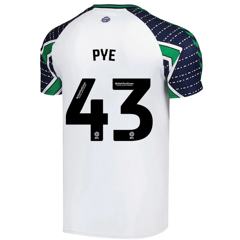Danxen Herren Connor Pye #43 Weiß Auswärtstrikot Trikot 2024/25 T-Shirt