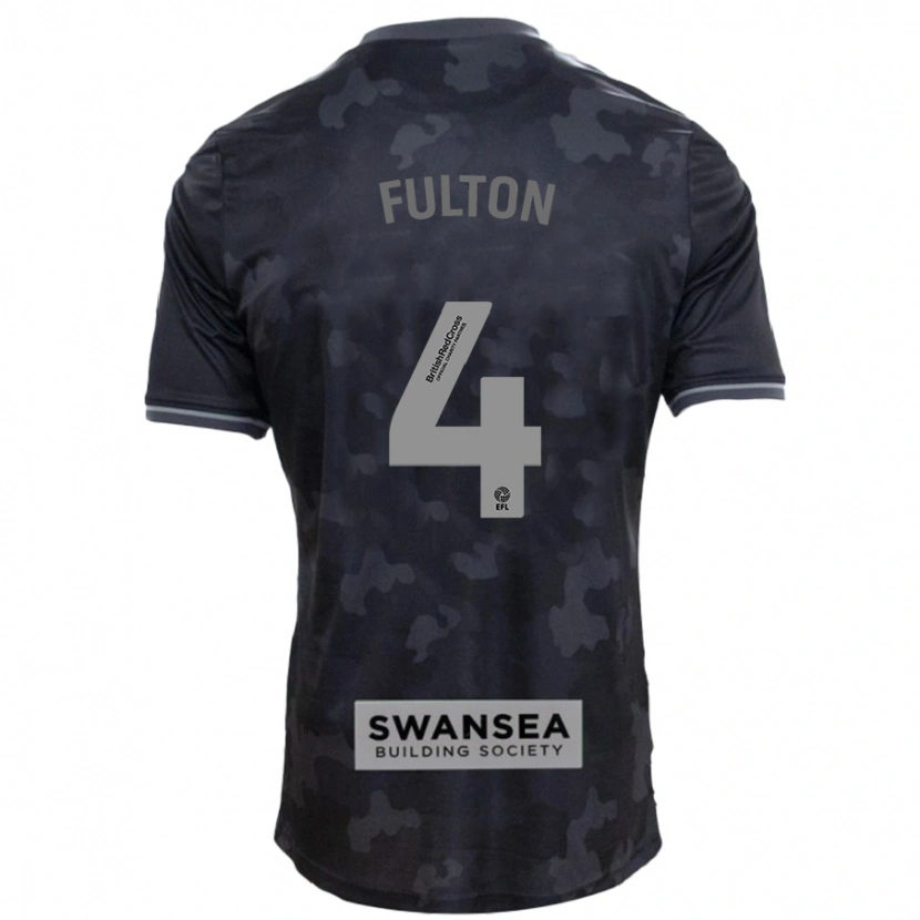 Danxen Herren Jay Fulton #4 Schwarz Auswärtstrikot Trikot 2024/25 T-Shirt