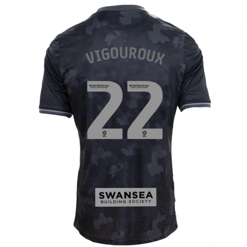 Danxen Herren Lawrence Vigouroux #22 Schwarz Auswärtstrikot Trikot 2024/25 T-Shirt