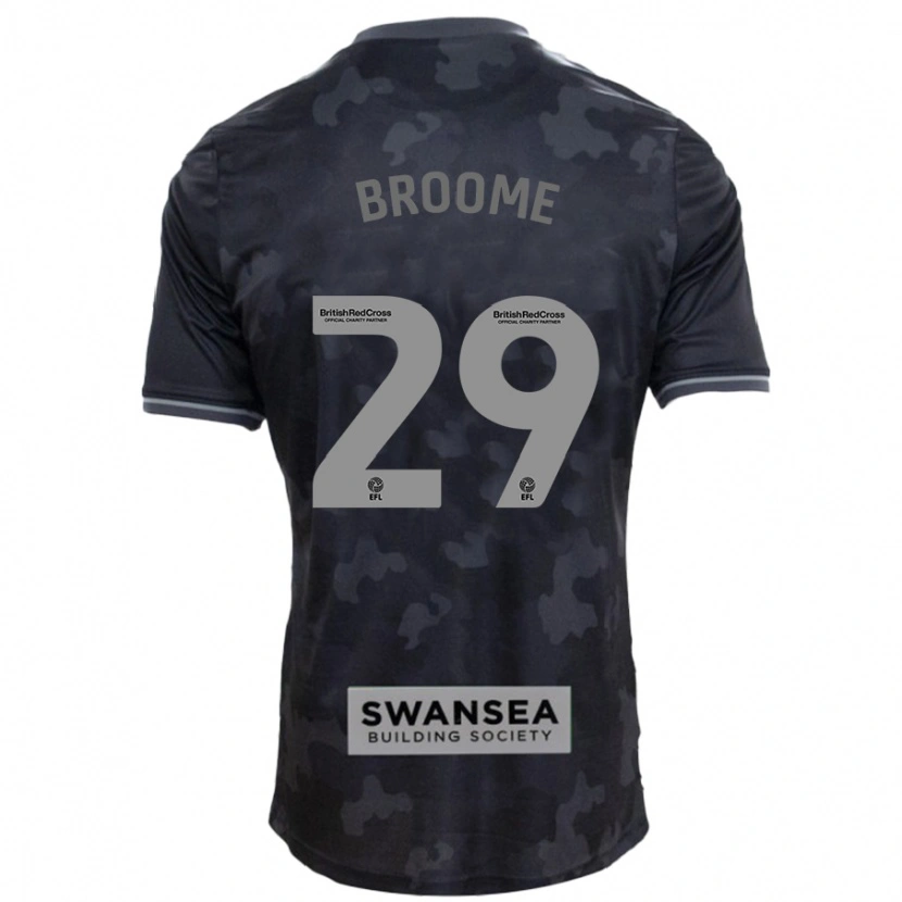 Danxen Herren Nathan Broome #29 Schwarz Auswärtstrikot Trikot 2024/25 T-Shirt