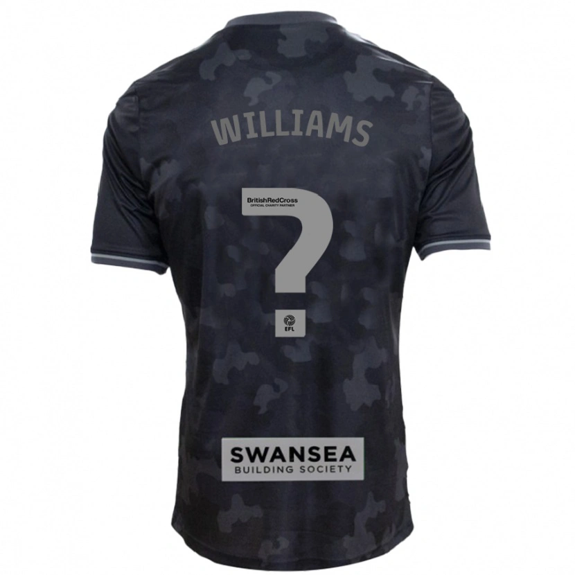 Danxen Herren Osian Williams #0 Schwarz Auswärtstrikot Trikot 2024/25 T-Shirt