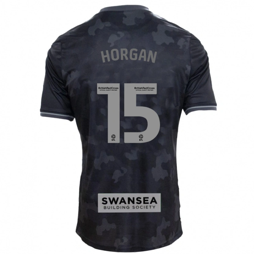 Danxen Herren Gwenan Horgan #15 Schwarz Auswärtstrikot Trikot 2024/25 T-Shirt