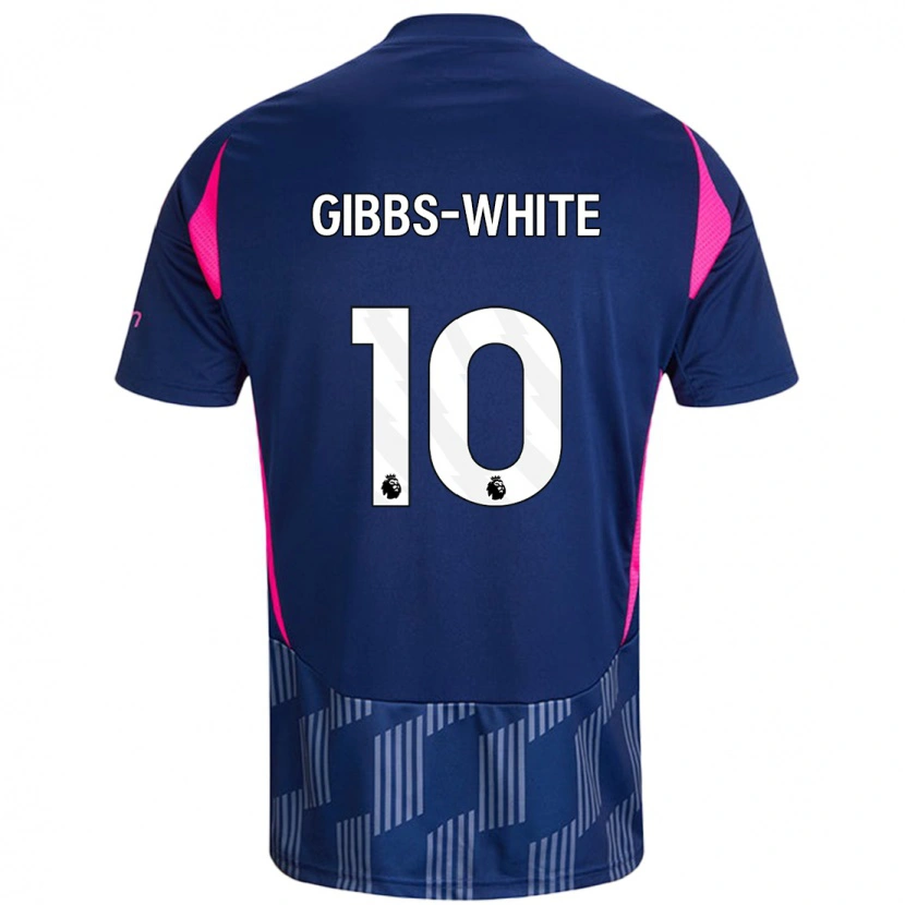 Danxen Herren Morgan Gibbs-White #10 Königsblau Rosa Auswärtstrikot Trikot 2024/25 T-Shirt