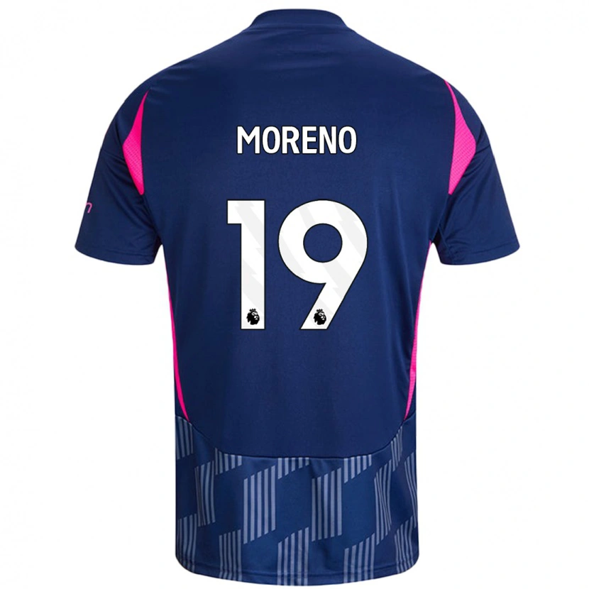 Danxen Herren Álex Moreno #19 Königsblau Rosa Auswärtstrikot Trikot 2024/25 T-Shirt