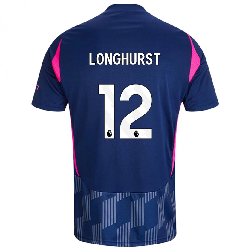 Danxen Herren Kate Longhurst #12 Königsblau Rosa Auswärtstrikot Trikot 2024/25 T-Shirt