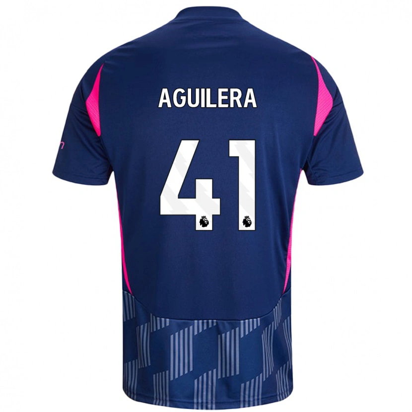 Danxen Herren Brandon Aguilera #41 Königsblau Rosa Auswärtstrikot Trikot 2024/25 T-Shirt