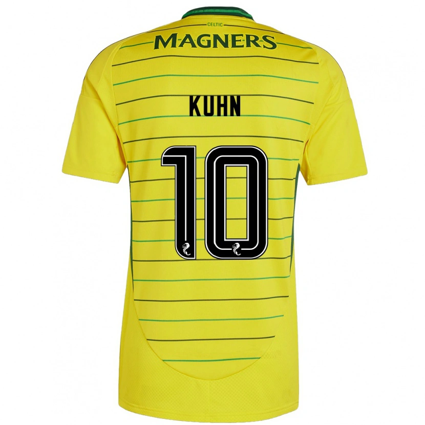 Danxen Herren Nicolas Kühn #10 Gelb Auswärtstrikot Trikot 2024/25 T-Shirt