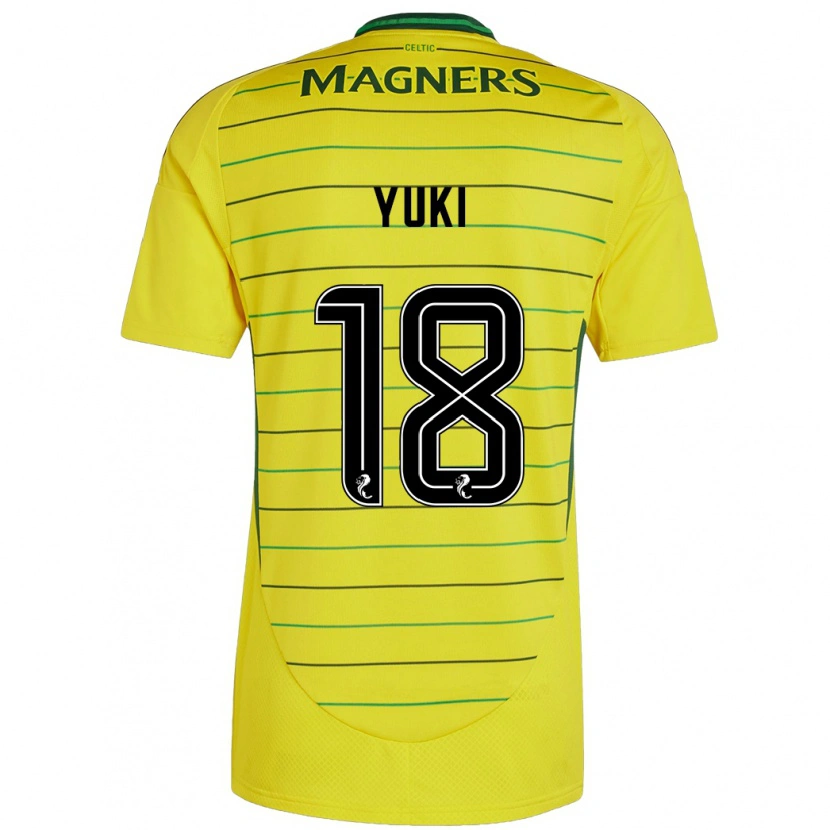 Danxen Herren Yuki Kobayashi #18 Gelb Auswärtstrikot Trikot 2024/25 T-Shirt