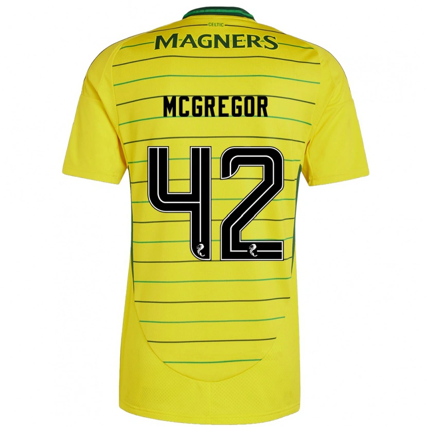 Danxen Herren Callum Mcgregor #42 Gelb Auswärtstrikot Trikot 2024/25 T-Shirt