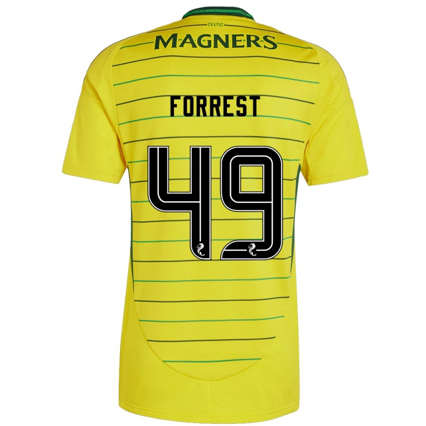 Danxen Herren James Forrest #49 Gelb Auswärtstrikot Trikot 2024/25 T-Shirt