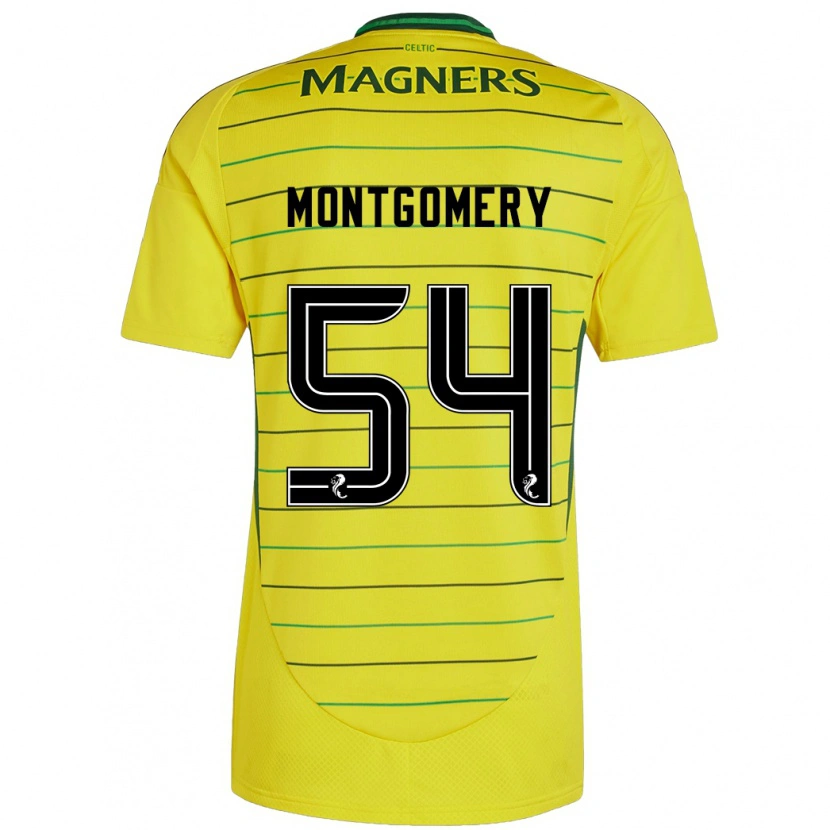 Danxen Herren Adam Montgomery #54 Gelb Auswärtstrikot Trikot 2024/25 T-Shirt