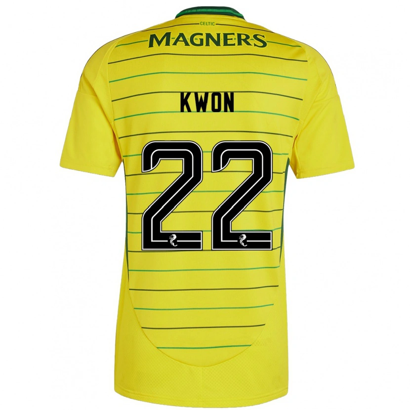 Danxen Herren Hyeok-Kyu Kwon #22 Gelb Auswärtstrikot Trikot 2024/25 T-Shirt