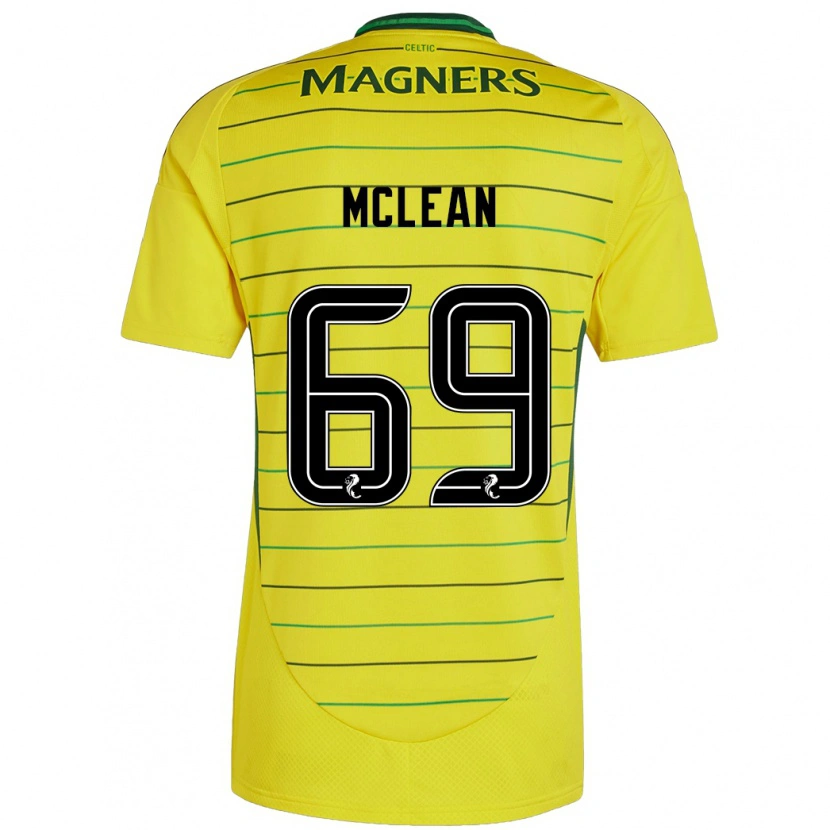 Danxen Herren Kai Mclean #69 Gelb Auswärtstrikot Trikot 2024/25 T-Shirt