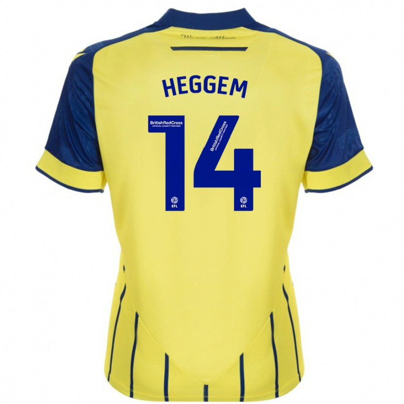 Danxen Herren Torbjørn Heggem #14 Gelb Blau Auswärtstrikot Trikot 2024/25 T-Shirt