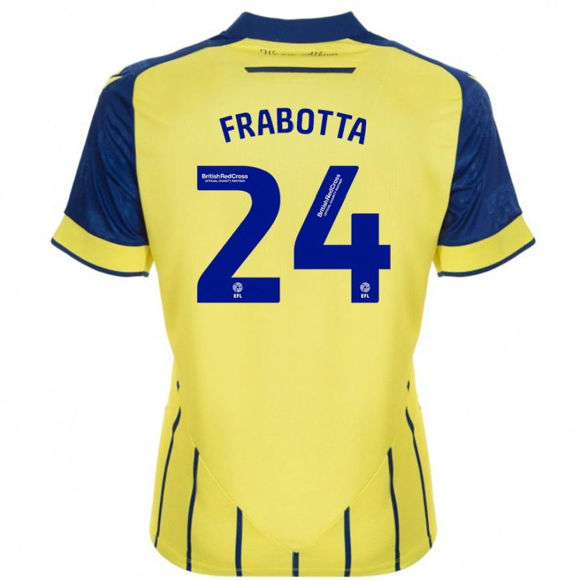 Danxen Herren Gianluca Frabotta #24 Gelb Blau Auswärtstrikot Trikot 2024/25 T-Shirt