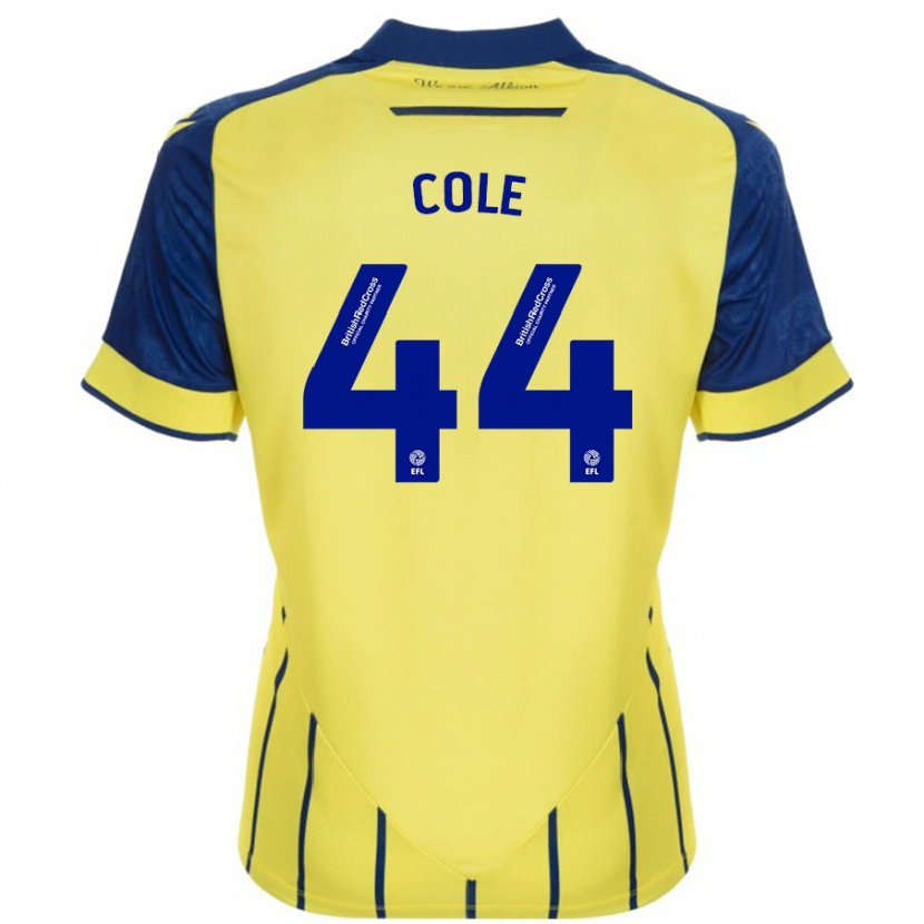 Danxen Herren Devante Cole #44 Gelb Blau Auswärtstrikot Trikot 2024/25 T-Shirt