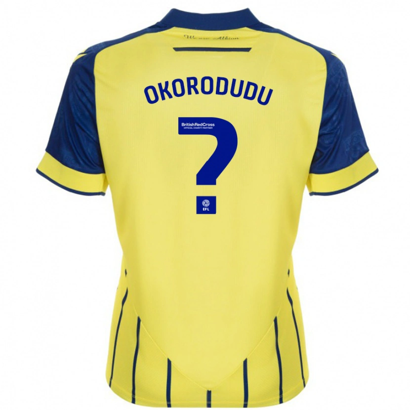 Danxen Herren Adam Okorodudu #0 Gelb Blau Auswärtstrikot Trikot 2024/25 T-Shirt