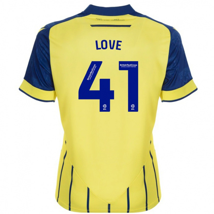 Danxen Herren Layton Love #41 Gelb Blau Auswärtstrikot Trikot 2024/25 T-Shirt