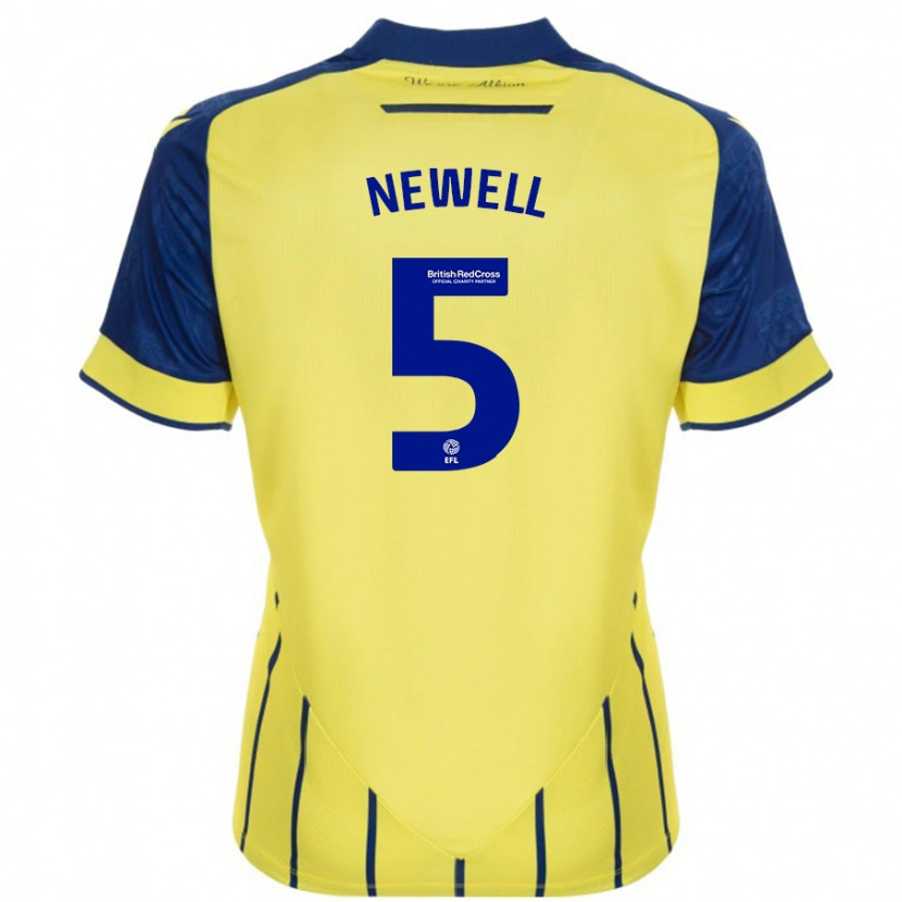 Danxen Herren Lucy Newell #5 Gelb Blau Auswärtstrikot Trikot 2024/25 T-Shirt