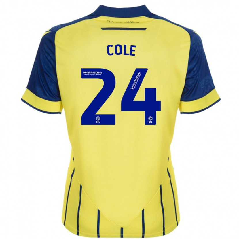 Danxen Herren Delphi Cole #24 Gelb Blau Auswärtstrikot Trikot 2024/25 T-Shirt