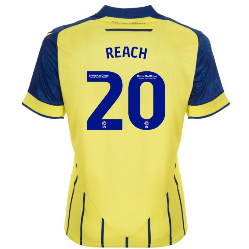 Danxen Herren Adam Reach #20 Gelb Blau Auswärtstrikot Trikot 2024/25 T-Shirt