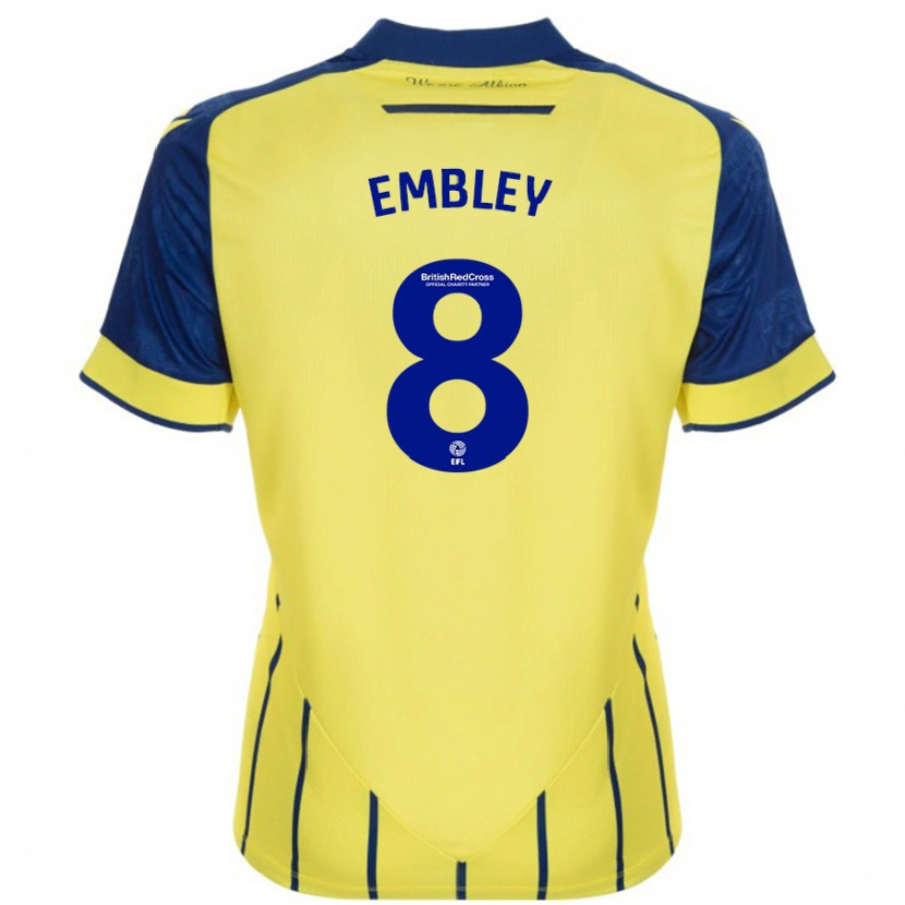 Danxen Herren Rosie Embley #8 Gelb Blau Auswärtstrikot Trikot 2024/25 T-Shirt