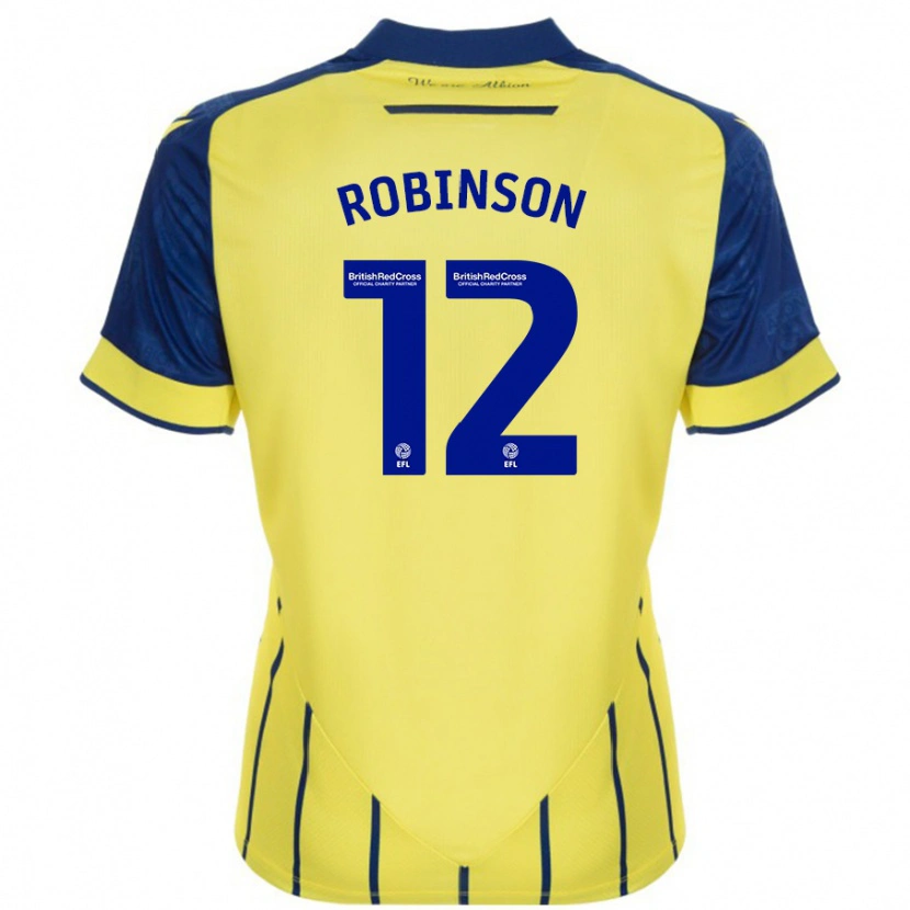 Danxen Herren Leanne Robinson #12 Gelb Blau Auswärtstrikot Trikot 2024/25 T-Shirt
