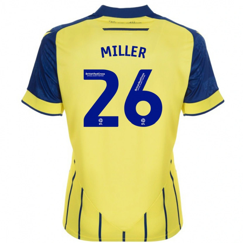 Danxen Herren Nna Miller #26 Gelb Blau Auswärtstrikot Trikot 2024/25 T-Shirt