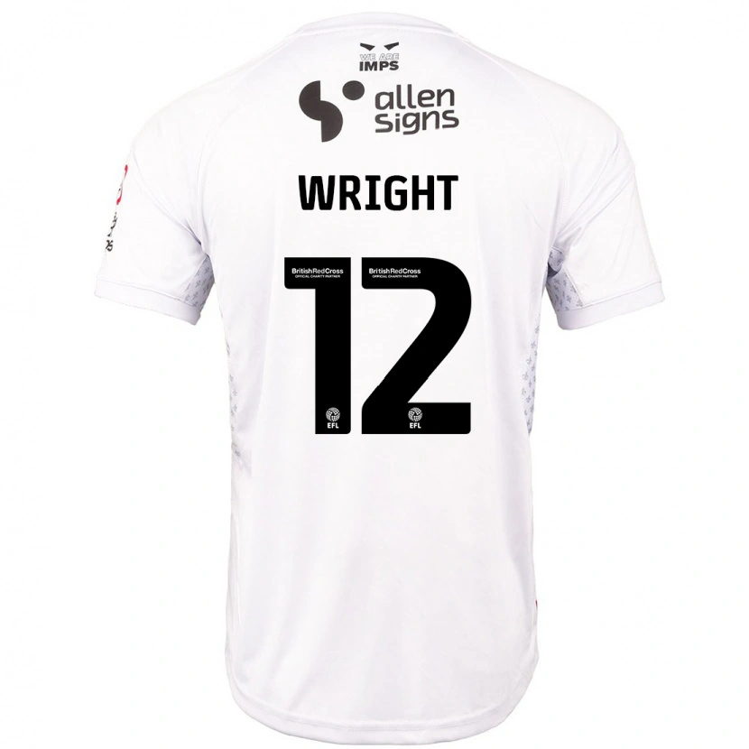 Danxen Herren Jordan Wright #12 Rot Weiß Auswärtstrikot Trikot 2024/25 T-Shirt