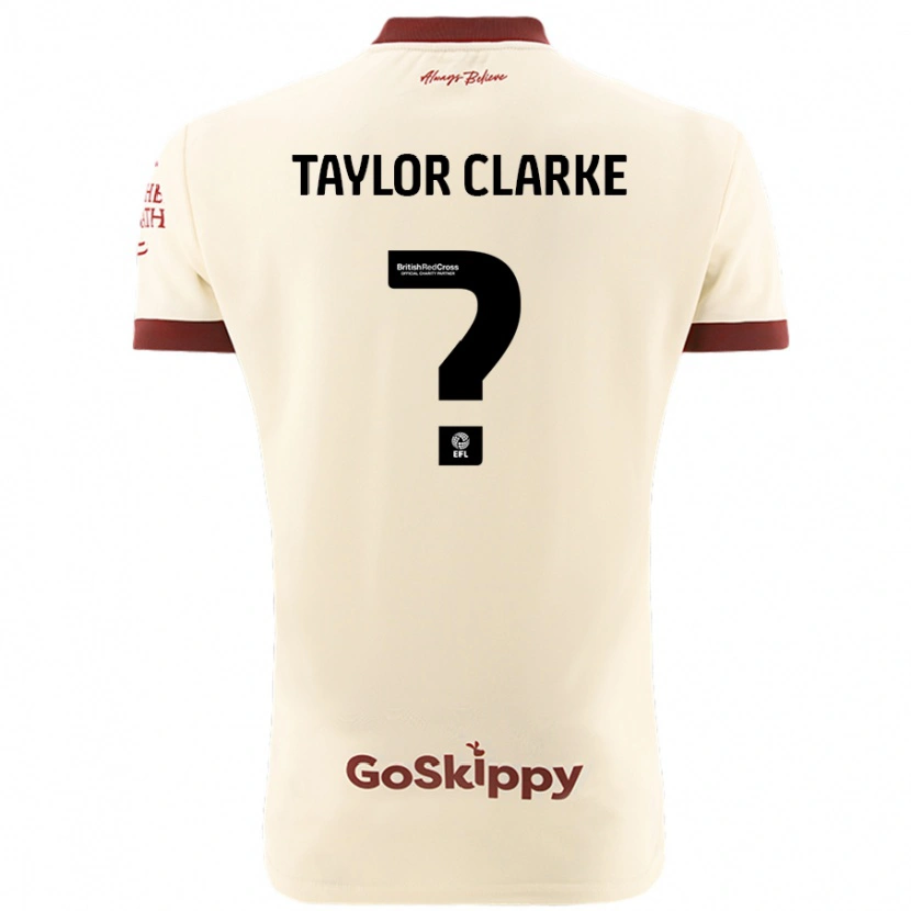 Danxen Herren Omar Taylor-Clarke #0 Cremeweiß Auswärtstrikot Trikot 2024/25 T-Shirt