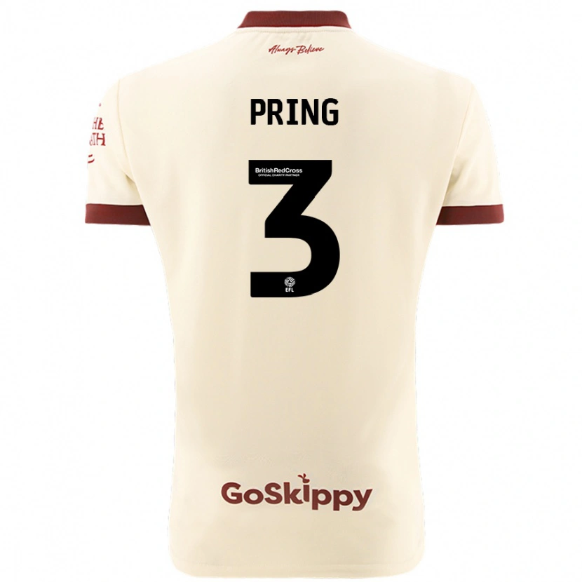 Danxen Herren Cameron Pring #3 Cremeweiß Auswärtstrikot Trikot 2024/25 T-Shirt