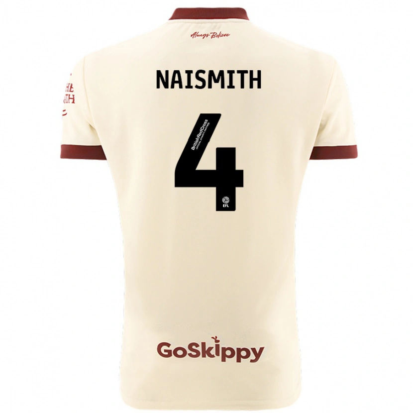 Danxen Herren Kal Naismith #4 Cremeweiß Auswärtstrikot Trikot 2024/25 T-Shirt
