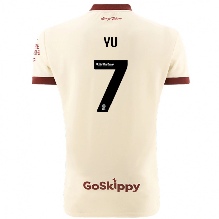 Danxen Herren Yu Hirakawa #7 Cremeweiß Auswärtstrikot Trikot 2024/25 T-Shirt