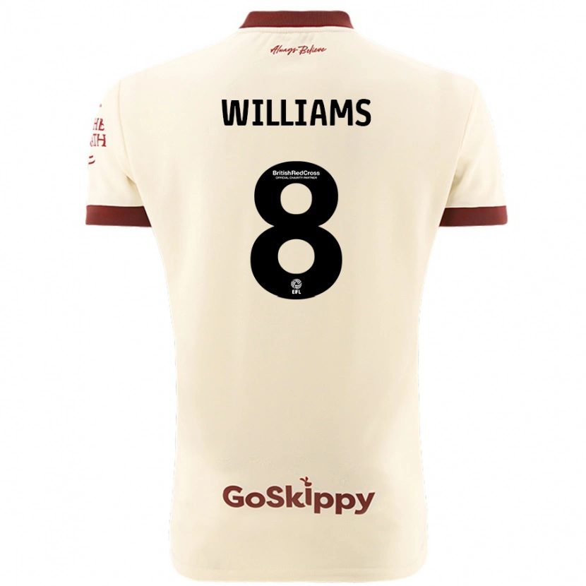 Danxen Herren Joe Williams #8 Cremeweiß Auswärtstrikot Trikot 2024/25 T-Shirt