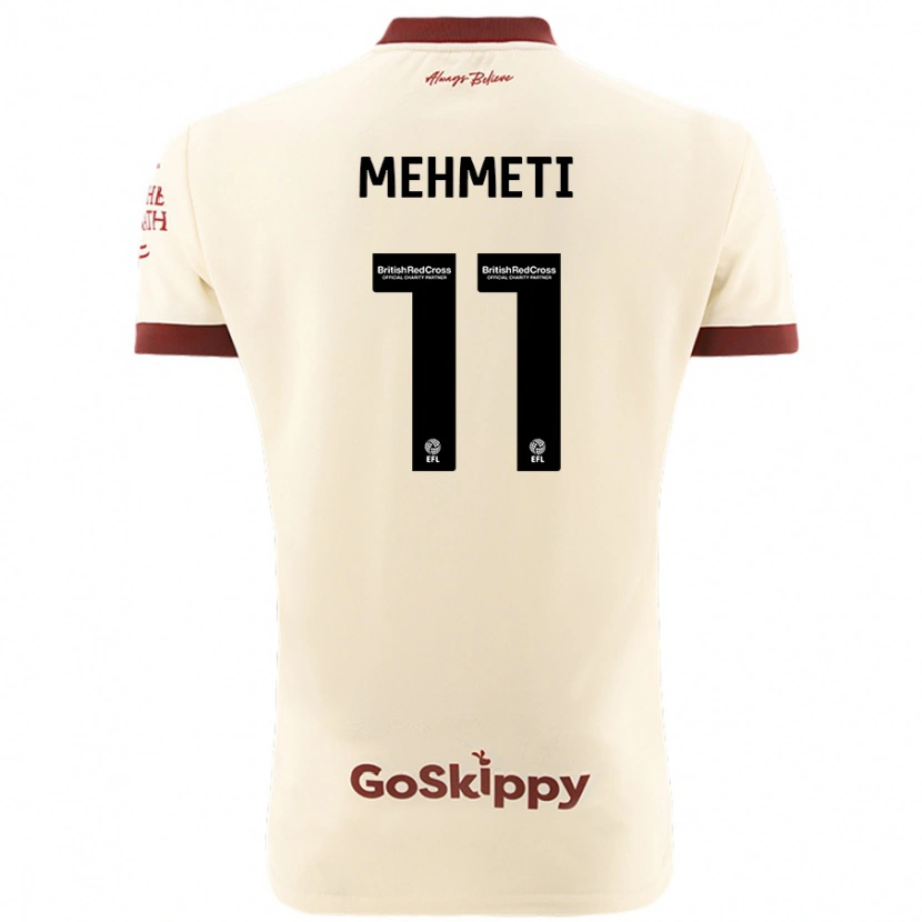 Danxen Herren Anis Mehmeti #11 Cremeweiß Auswärtstrikot Trikot 2024/25 T-Shirt