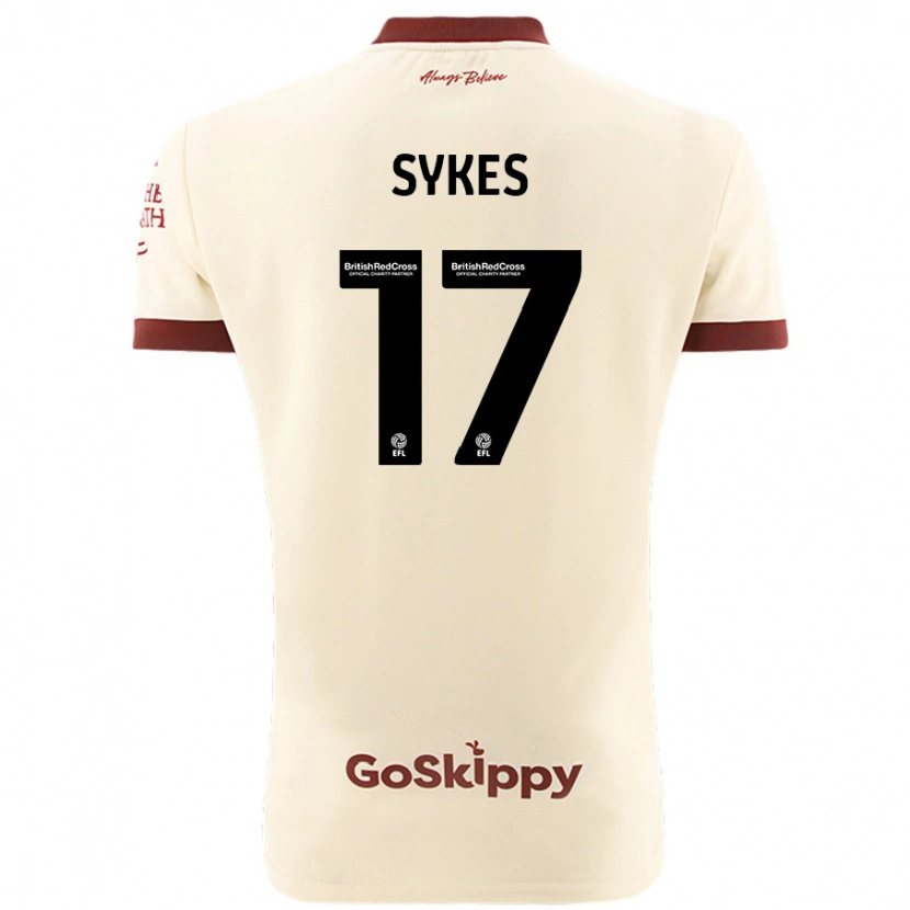 Danxen Herren Mark Sykes #17 Cremeweiß Auswärtstrikot Trikot 2024/25 T-Shirt