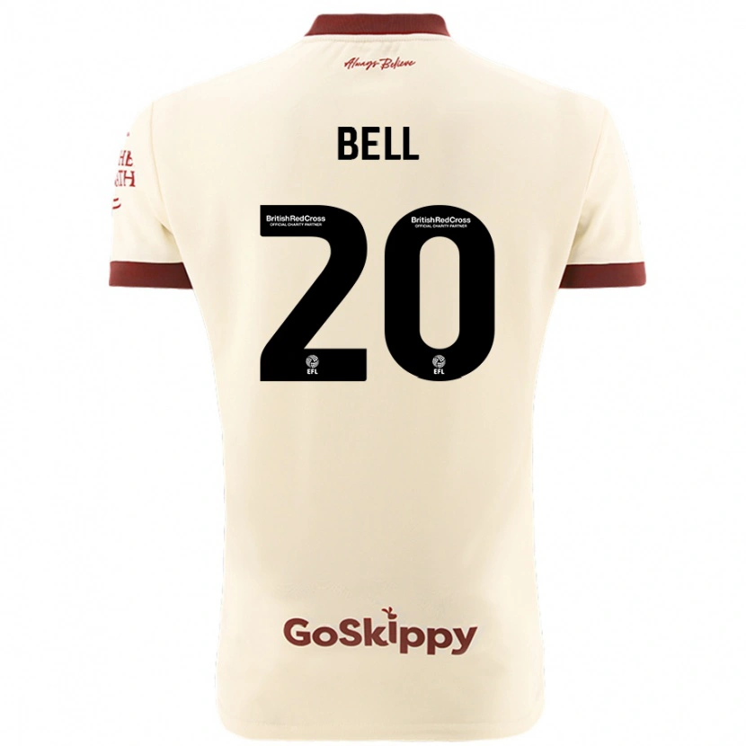 Danxen Herren Sam Bell #20 Cremeweiß Auswärtstrikot Trikot 2024/25 T-Shirt