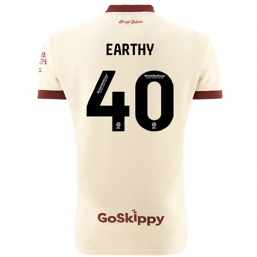 Danxen Herren George Earthy #40 Cremeweiß Auswärtstrikot Trikot 2024/25 T-Shirt