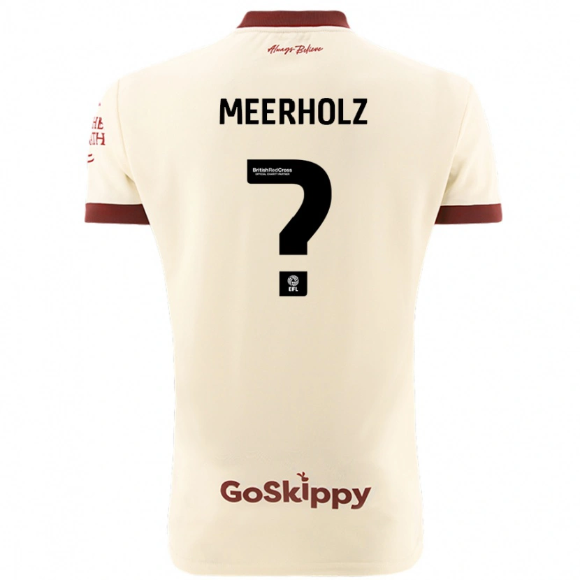 Danxen Herren Jed Meerholz #0 Cremeweiß Auswärtstrikot Trikot 2024/25 T-Shirt