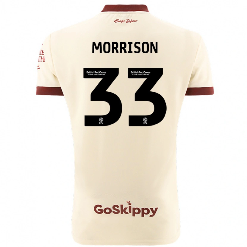 Danxen Herren Elijah Morrison #33 Cremeweiß Auswärtstrikot Trikot 2024/25 T-Shirt
