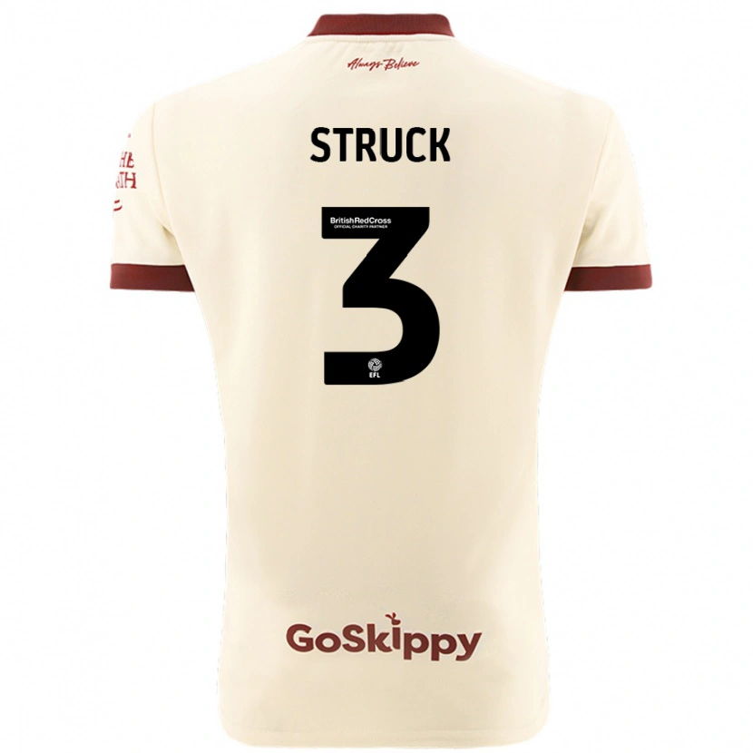 Danxen Herren Sille Struck #3 Cremeweiß Auswärtstrikot Trikot 2024/25 T-Shirt