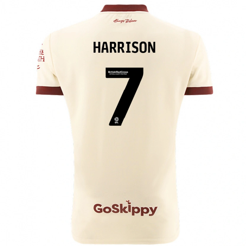 Danxen Herren Abi Harrison #7 Cremeweiß Auswärtstrikot Trikot 2024/25 T-Shirt