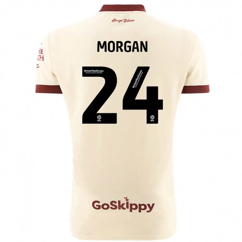 Danxen Herren Ffion Morgan #24 Cremeweiß Auswärtstrikot Trikot 2024/25 T-Shirt