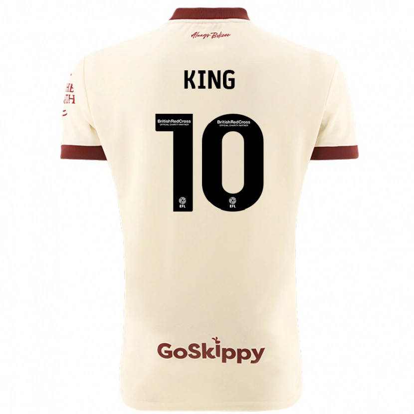 Danxen Herren Andy King #10 Cremeweiß Auswärtstrikot Trikot 2024/25 T-Shirt
