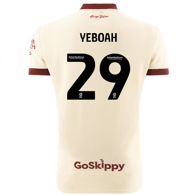 Danxen Herren Ephraim Yeboah #29 Cremeweiß Auswärtstrikot Trikot 2024/25 T-Shirt